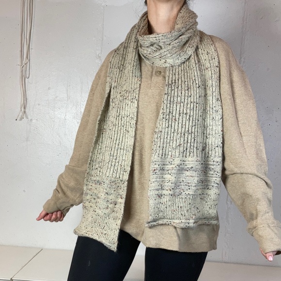 Funfetti Knit Cream Collared Classic Scarf - Picture 1 of 5
